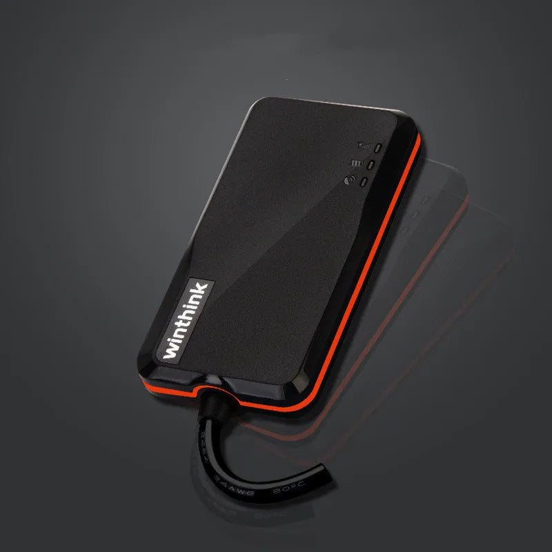 Black ABS Beidou GPS locator 78x41x12mm with built-in antenna and 48-hour polymer battery