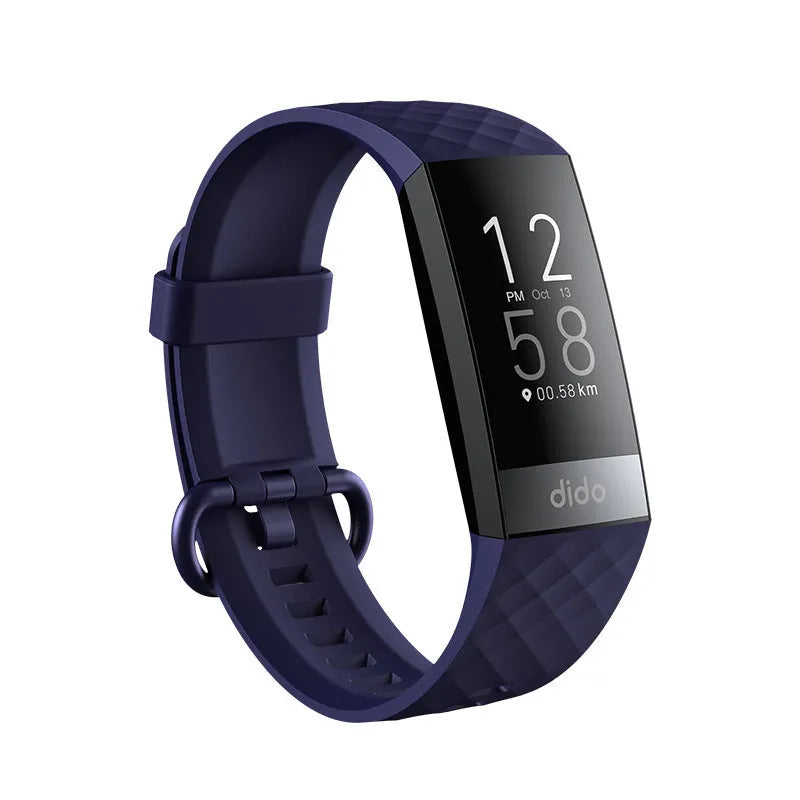 Y6 Black smart bracelet with a 1.1-inch screen displaying health metrics on a wrist.