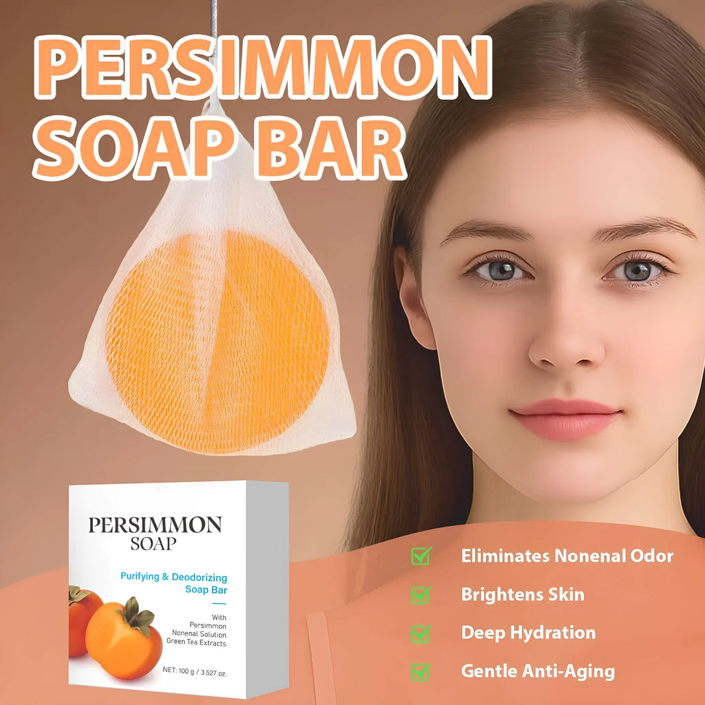 Persimmon purifying deodorant soap 100g bar with FP-A040-100g specification for body odour control