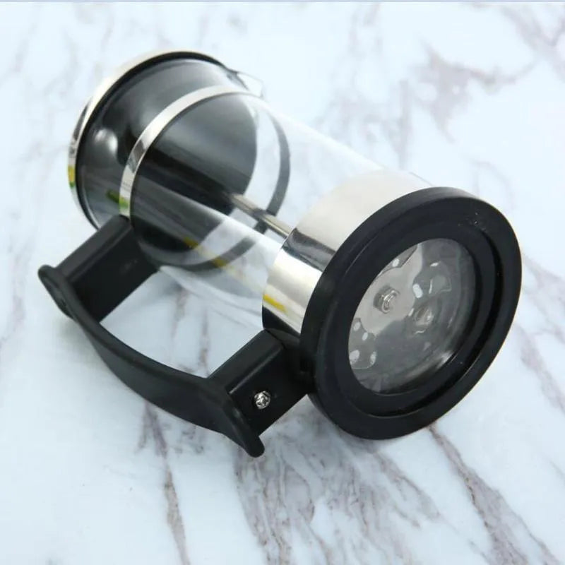 Compact 350ml glass and stainless steel Moka pot stovetop coffee maker