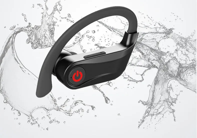 Wireless TWS Bluetooth headset in black with charging case for music and calls