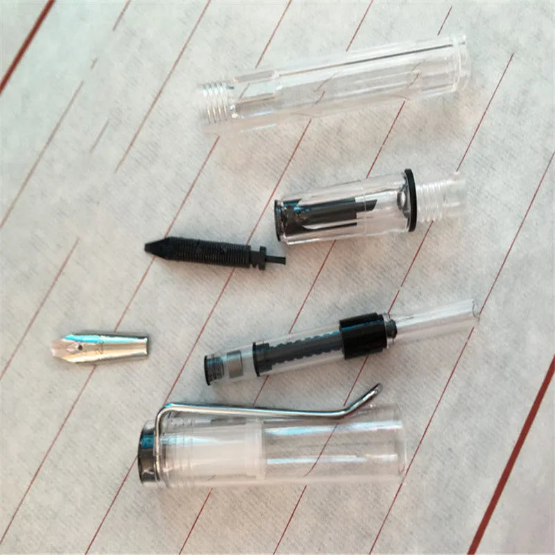 Art Word Parallel Pen with ceramic shell and iridium nib, shown with six tip sizes from 0.7mm to 2.9mm