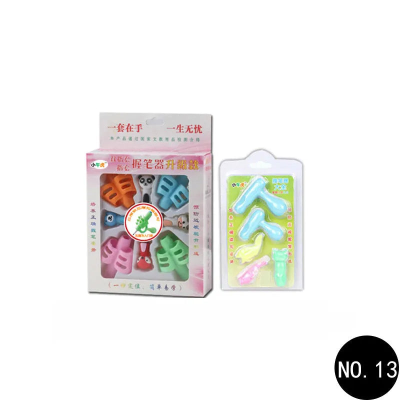 Cartoon design children's pen holder for posture correction made from soft rubber material
