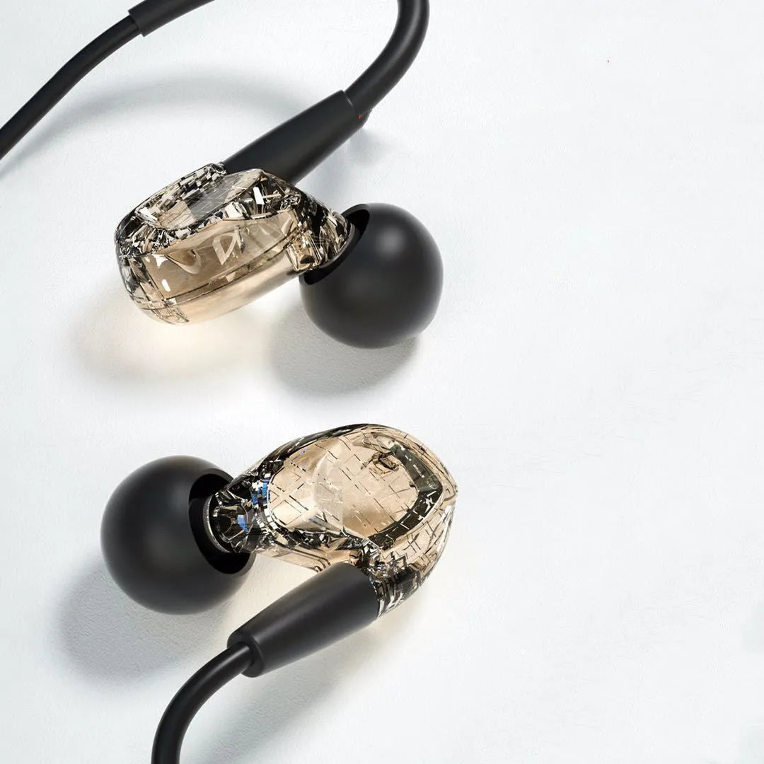 WK Music Earphone Y22 wired in-ear headphones with 3.5mm plug and microphone on white background
