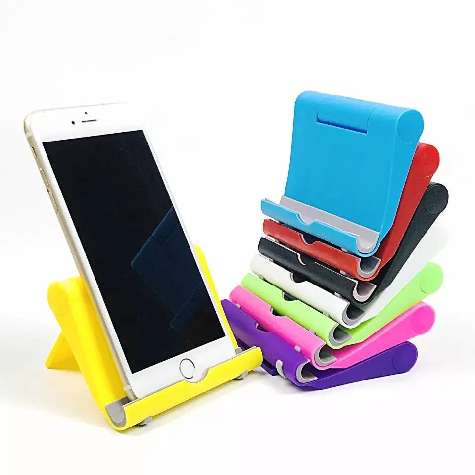 S059 universal folding mobile phone tablet holder in black compact size 10cm by 8cm by 2cm
