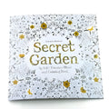 DIY coloring book for adults with cartoon comic style Secret Garden themed line art