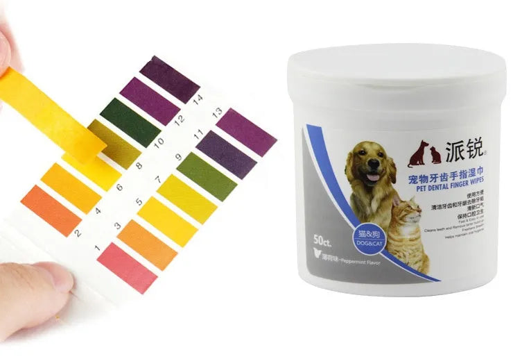 Finger sleeve pet wipes box for cleaning teeth, eyes and ears, 50 or 100 pieces, 8.2cm x 5.8cm x 8.5cm