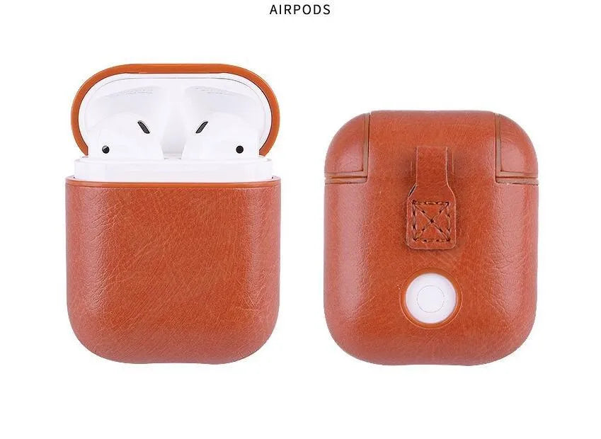 Leather protective case for Apple AirPods charging case in four colour options