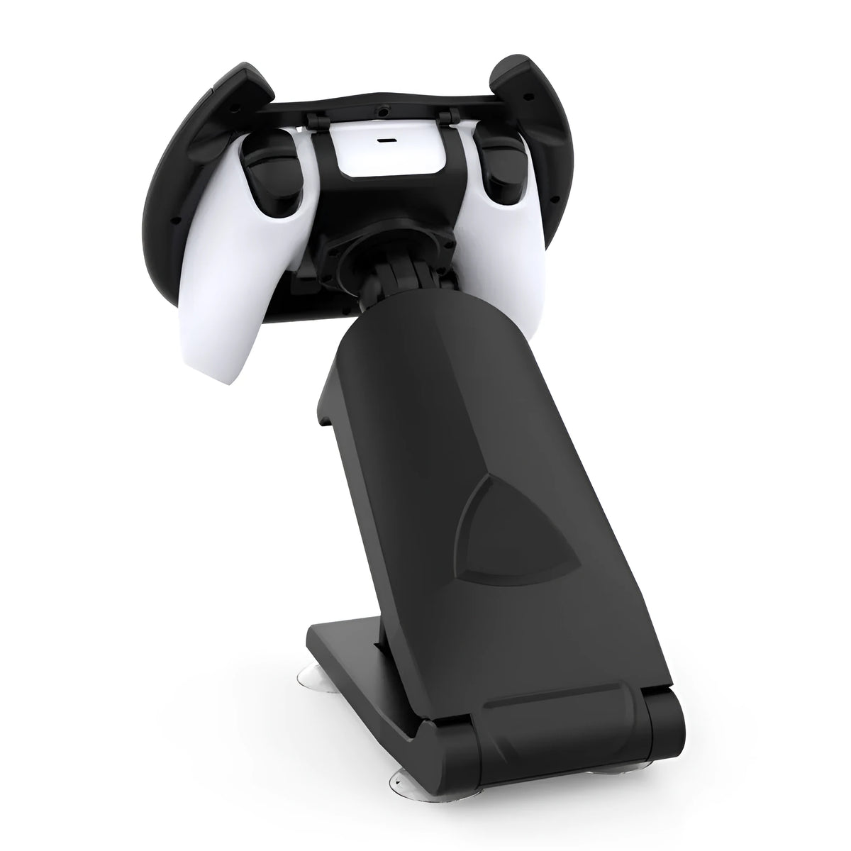 Black PS5 controller steering wheel bracket, ABS racing game accessory, 13.2 x 10.3 x 23.2cm, 375g