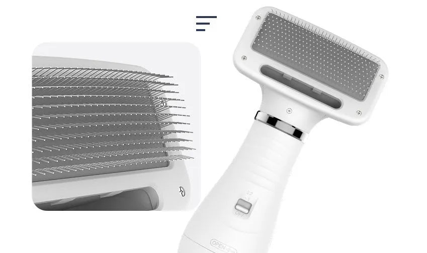 Pet Hair Comb All-in-one Hair Dryer PD-9800 in green, with two heat settings and ABS construction