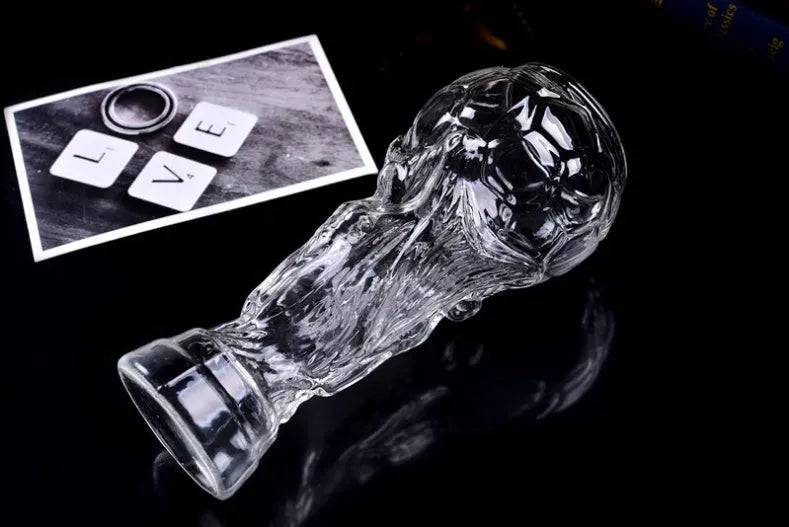 Hercules Beer Cup World Cup Football Cup transparent glass 450ml 19cm tall with 6cm diameter