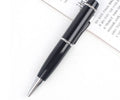 Multi-function metal USB flash drive pen with laser pointer, 16GB capacity, black, on white background