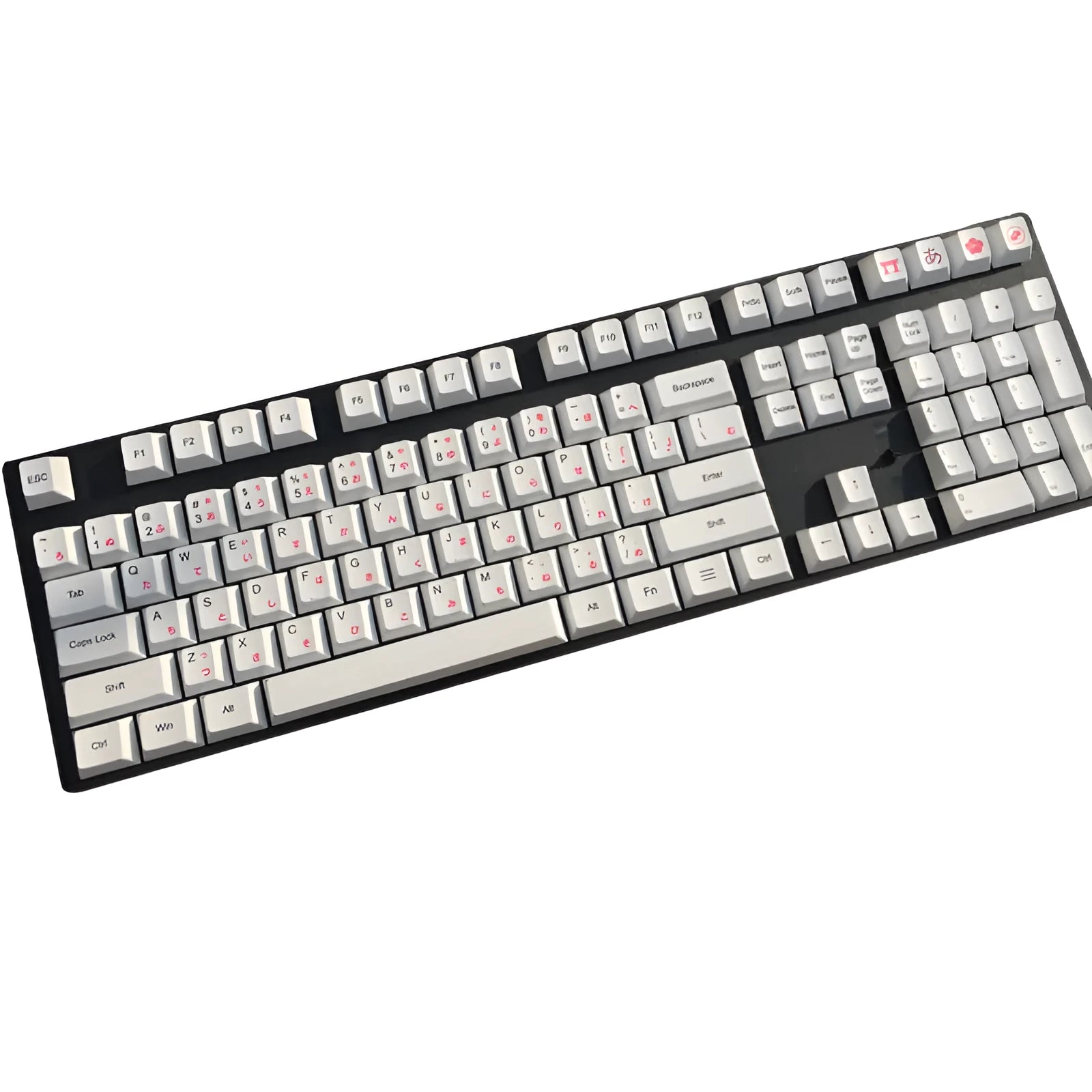 PBT sublimation keycaps showing Japanese, Russian and Korean characters for mechanical keyboards