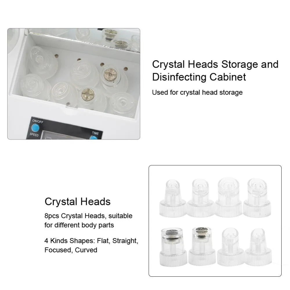 Portable oxygen spray hydro jet machine for facial blackhead removal skin rejuvenation 26cm with bottles and crystal heads
