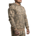Men's cotton camouflage hoodie in Dark Blue, pullover style with kangaroo pocket