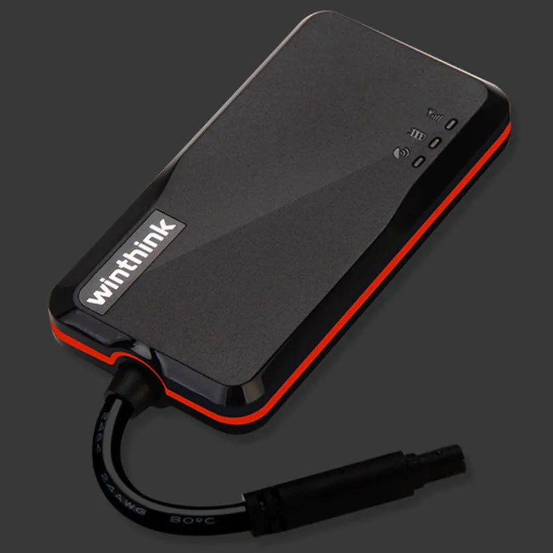 Black ABS Beidou GPS locator 78x41x12mm with built-in antenna and 48-hour polymer battery