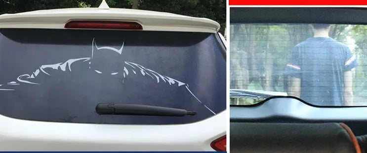 Horror themed 3D stereo perspective car window sticker 130x70cm in a creative design