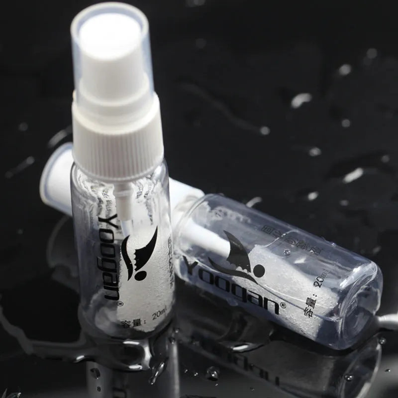 Anti-fog agent concentrate bottle for glasses, goggles and camera lenses, 15ml and 20ml options