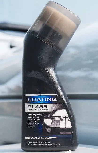 70ml bottle of automotive clear glass anti-fog coating agent with glass fog remover cloth