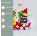 Smart planter with AI chips and 7 sensors, small size 114x100x96mm, green colour, multifunctional screen