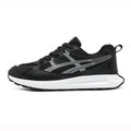 Casual non-slip popcorn shock absorption sneaker with KPU network upper in white, black, or light gray.