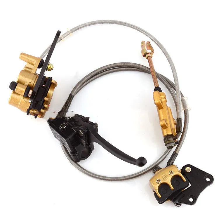 Gold off-road motorcycle disc brake oil pump set with front and rear pumps for 110-150cc bikes