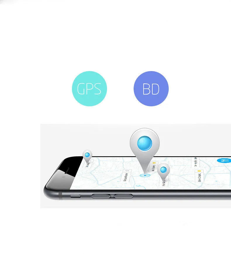 Black ABS Beidou GPS locator 78x41x12mm with built-in antenna and 48-hour polymer battery