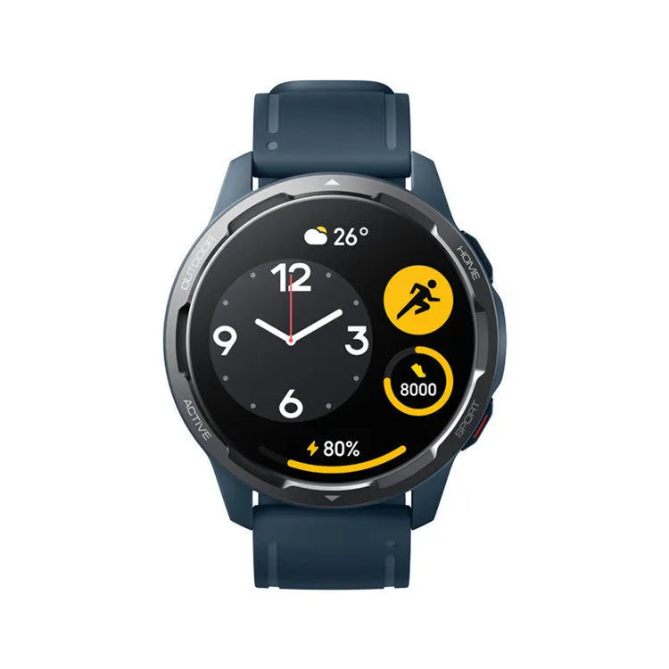 Dual band GPS smart watch with touchscreen display and silicone strap in multiple colour options