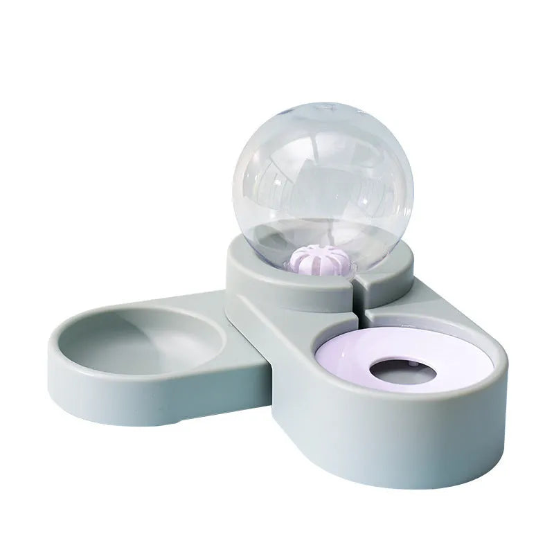 Automatic pet water bowl 1.8L capacity green self-filling dispenser for dogs and cats