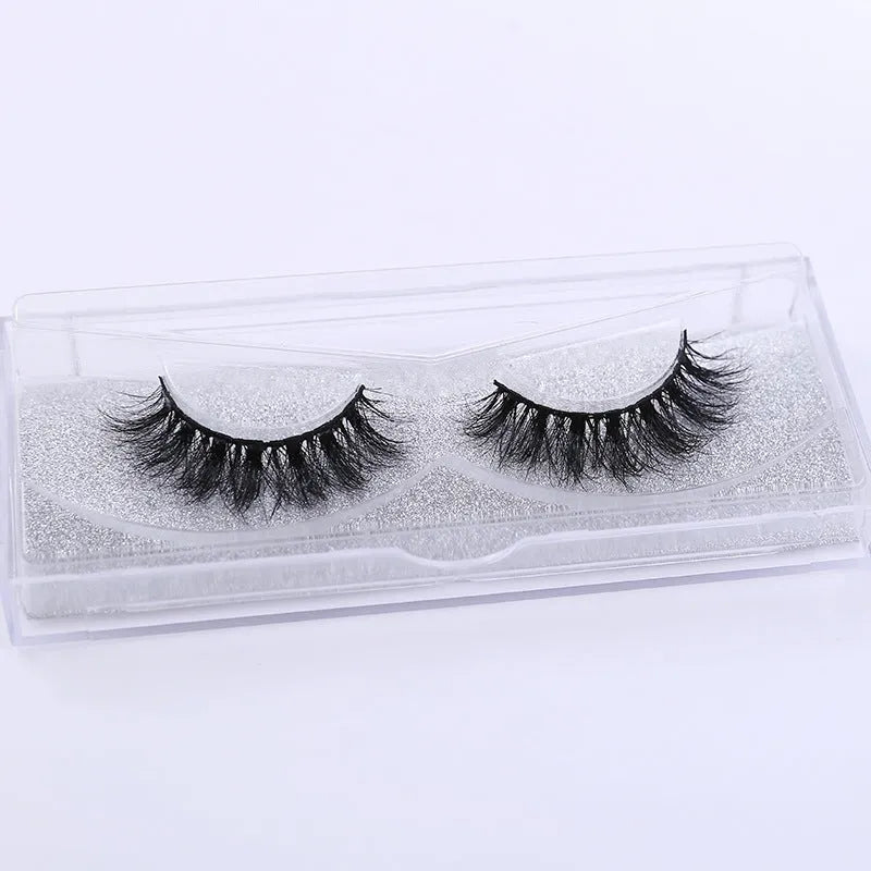 Handmade 3D mink full strip false eyelashes in family pack with 19 styles A01 to A19