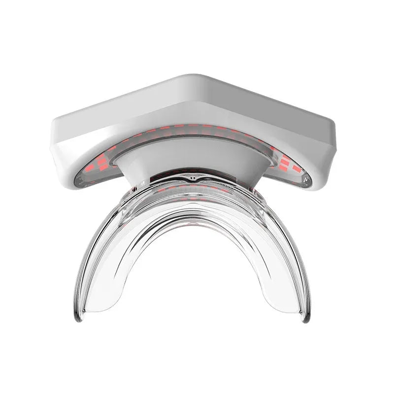 White plastic red light lip care instrument with 450mAh cell and DC 5V 2A input