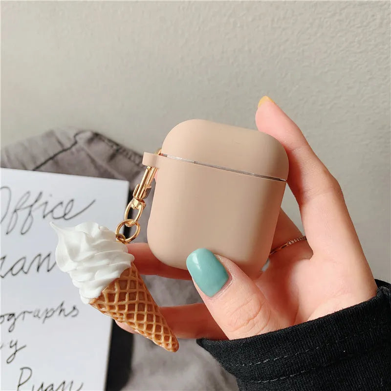 Silicone case and ear tip covers for Apple AirPods 2 in assorted bright colours.