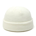 Knitted wool hat beanie in black, unisex winter cap for cold weather