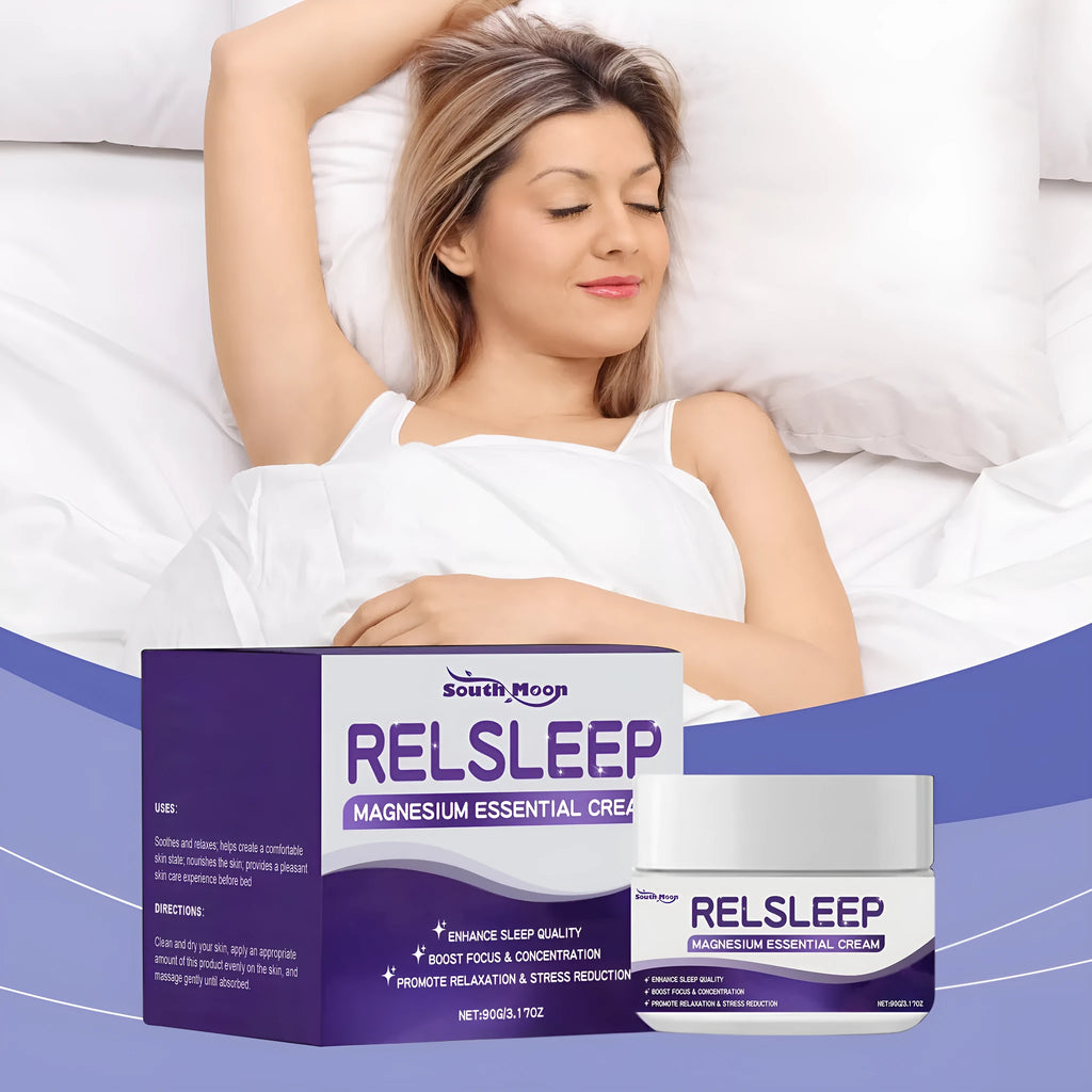 90g pot of Sleep Magnesium Essence Cream, a night moisturiser with honey and soothing ingredients.