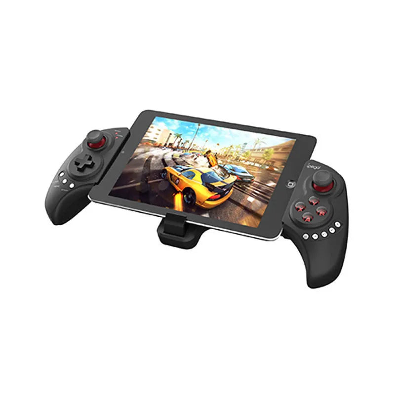 Wireless telescopic gamepad controller extended to hold mobile phone with ABS plastic construction