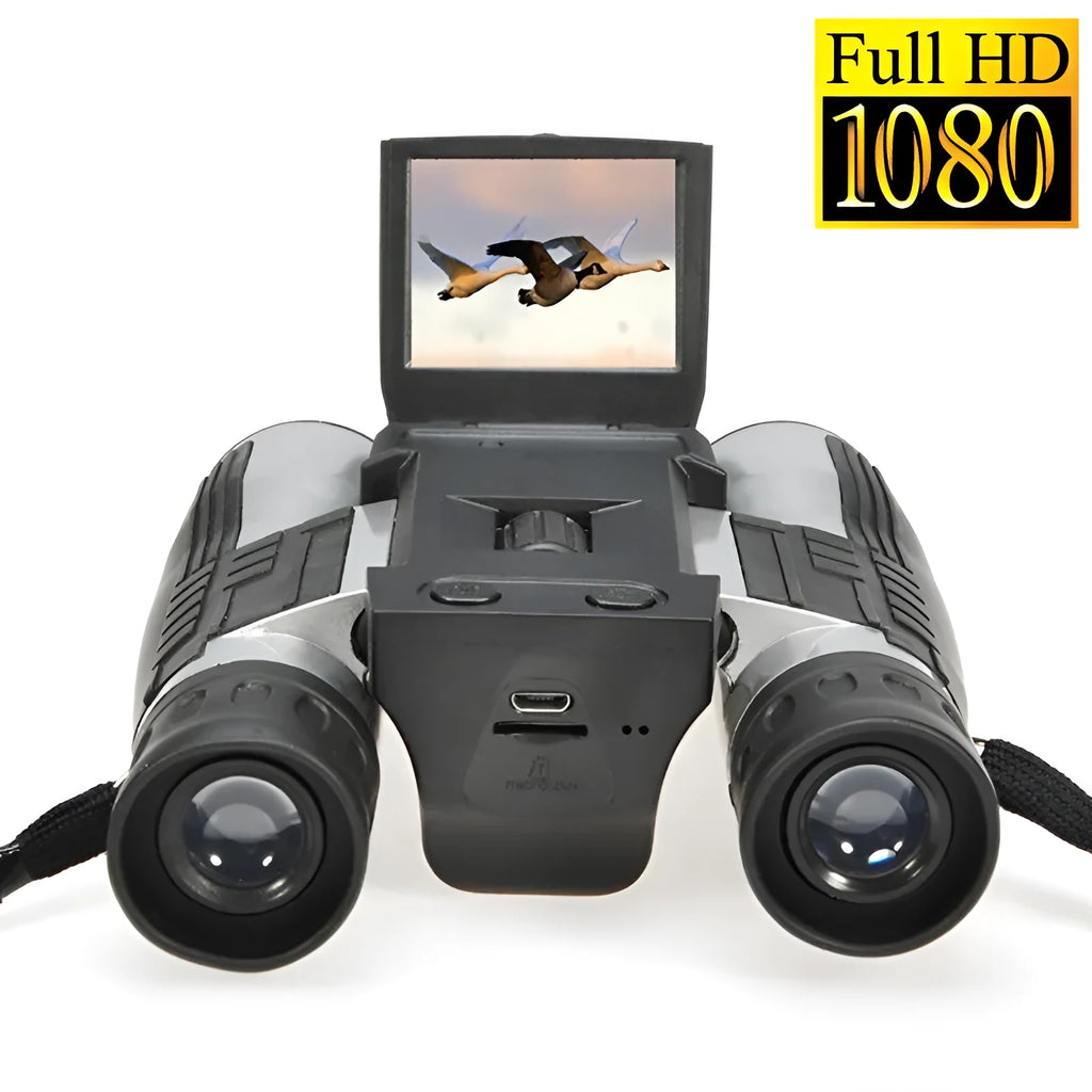 12x32 binocular telescope digital camera with 2.0in LTPS LCD, 5M photos, and 1080FHD video