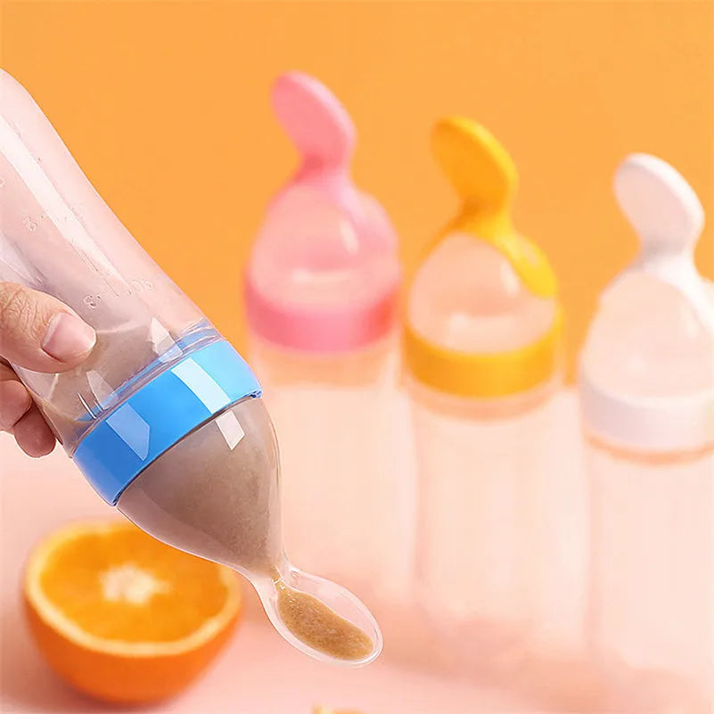 Six plastic colour-coded laundry separator balls on a blue background.