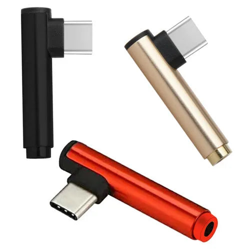 Aluminium alloy Type-C audio charging adapter in five colour options