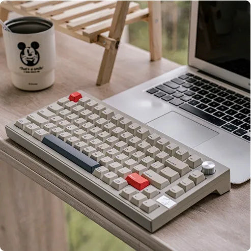 Chidu V75 aluminum CNC mechanical keyboard with 81 keys and RGB backlighting