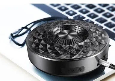 Mini Bluetooth wireless speaker in black, orange, or silvery white colour with hands-free calling capability