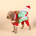 Polyester Halloween dog costume Santa Claus with red ribbon for dogs back length 25-50cm