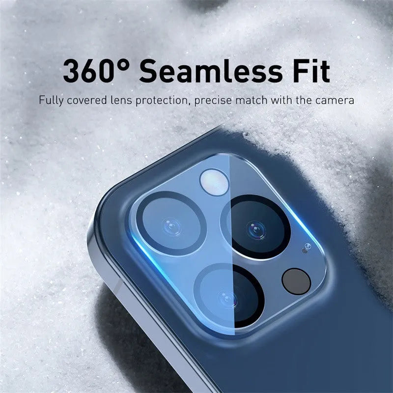 Full frame transparent glass lens protective film for iPhone 12 series with 2 pieces in pack