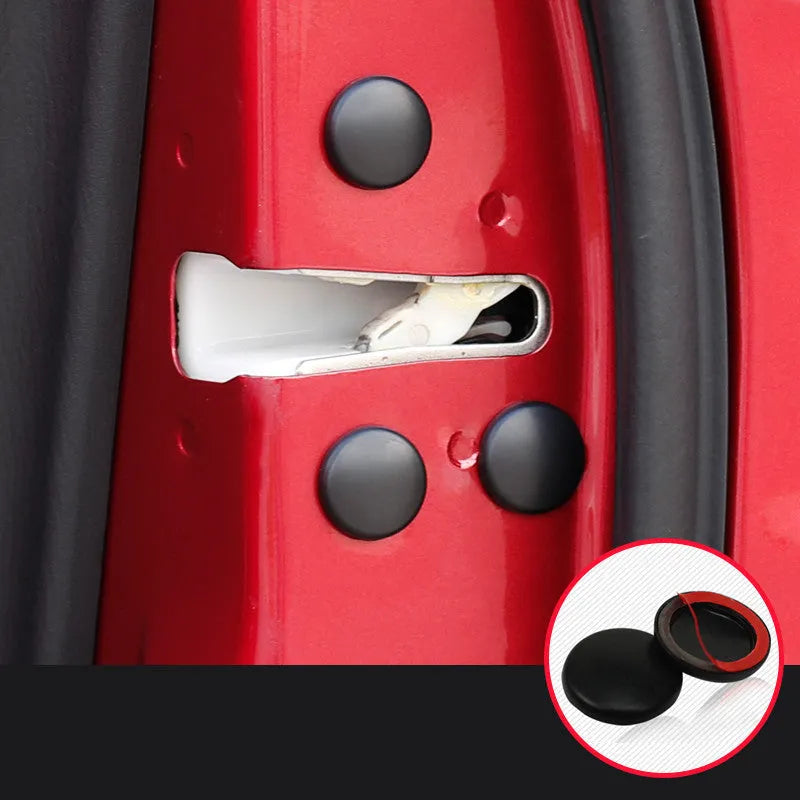 Set of 12 black ABS car door screw cap covers for Mazda, waterproof and dustproof