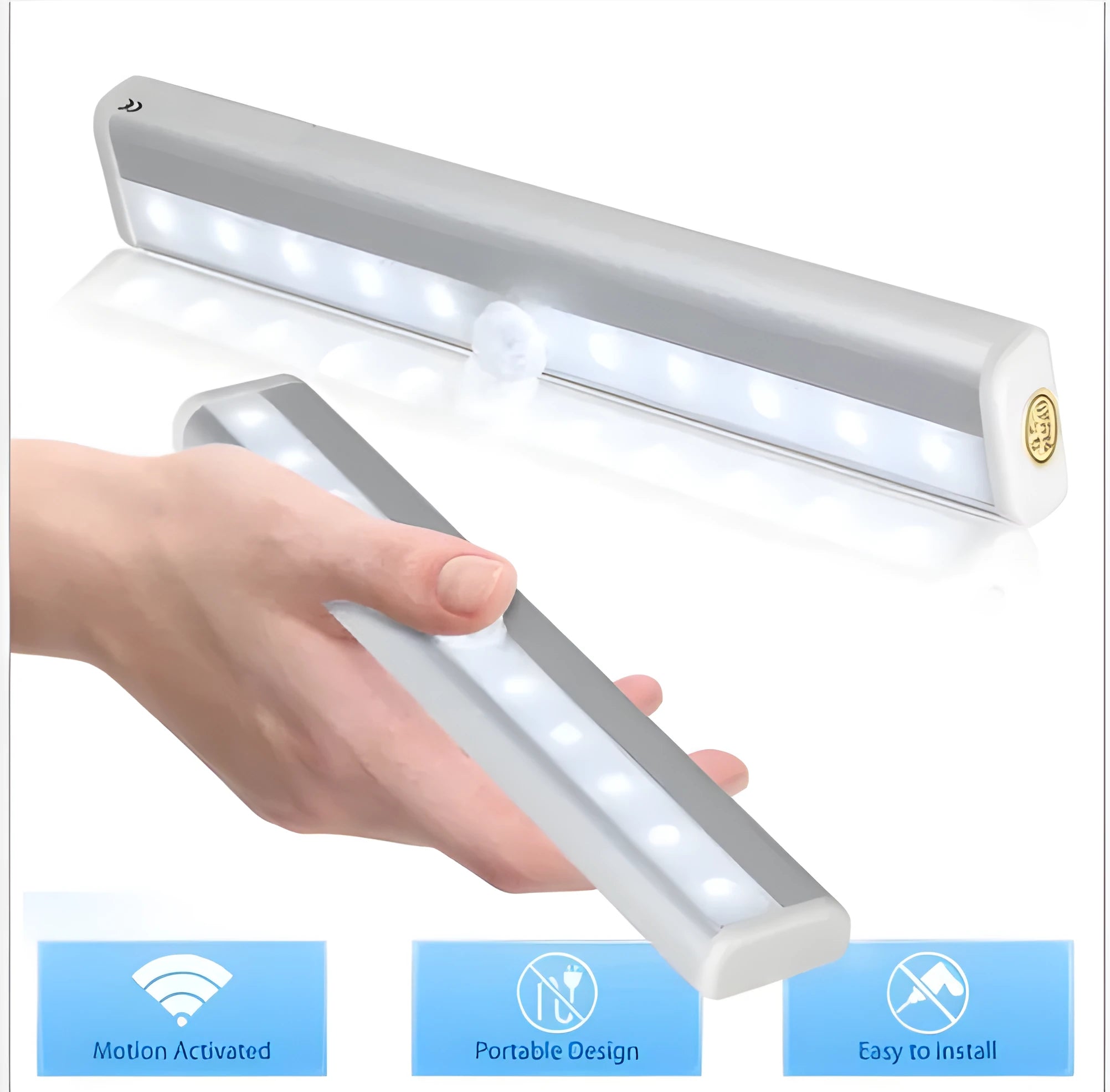 LED sensor light with infrared motion sensor and aluminium shell for cabinet use
