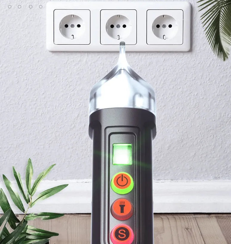 Intelligent voltage test pen for electrical line detection with automatic shut-off function