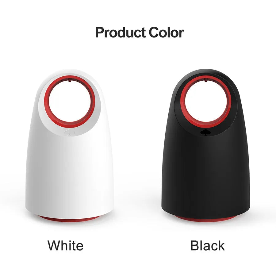 Black or white ABS plastic silent mosquito killer with USB cable measuring 12x12x21.5cm