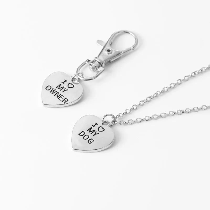 Dog bone necklace with alloy pendant in Gold or Silver colour for dog owners
