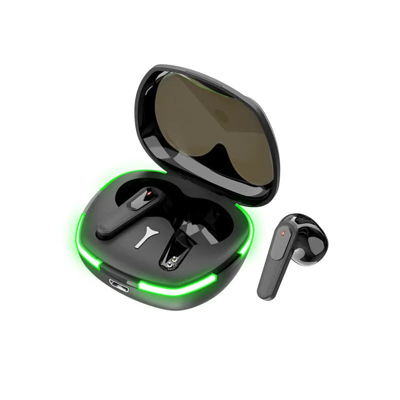 Black Bluetooth headset with half-in-ear design for outdoor running and mountaineering use