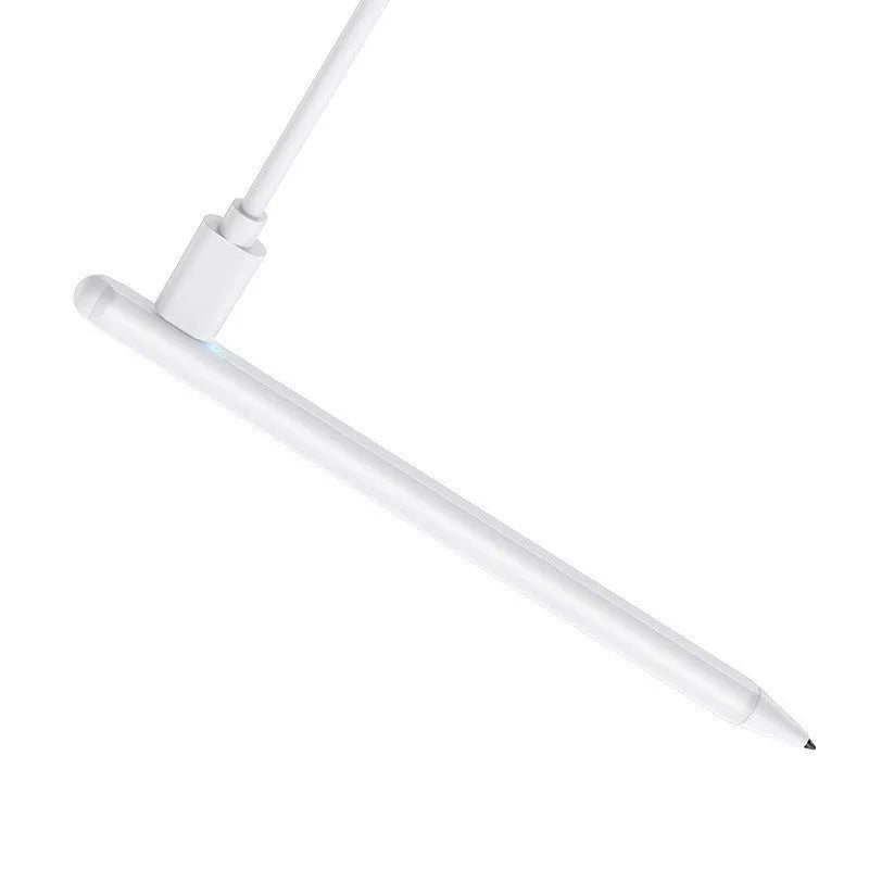 White capacitive stylus pen for iPad 2018-2019 models with 1.0mm nib and Type-C charging port