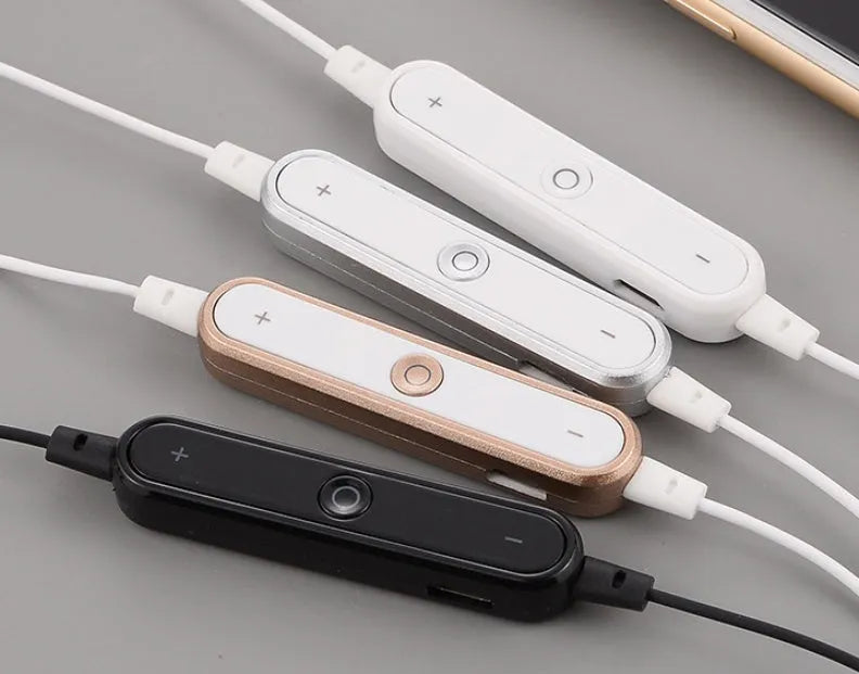 S6 Wireless Bluetooth headset earphones in black champagne gold silver white colours